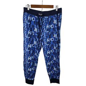 Polo Ralph Lauren Mens Large 100% Cotton Knit Logo Lounge Sleep Joggers Blue